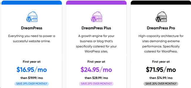Dreamhost Dreampress WordPress hosting