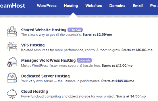 Dreamhost hosting plans