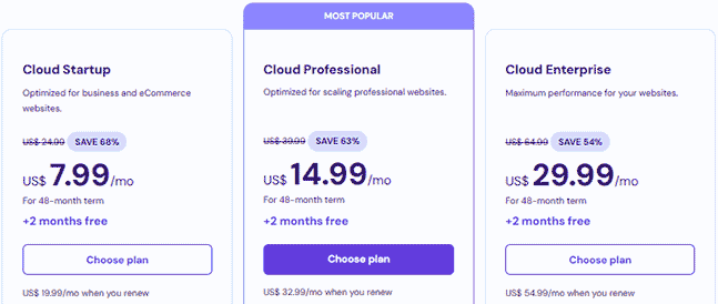 Cloud Hosting Plans Hostinger updated